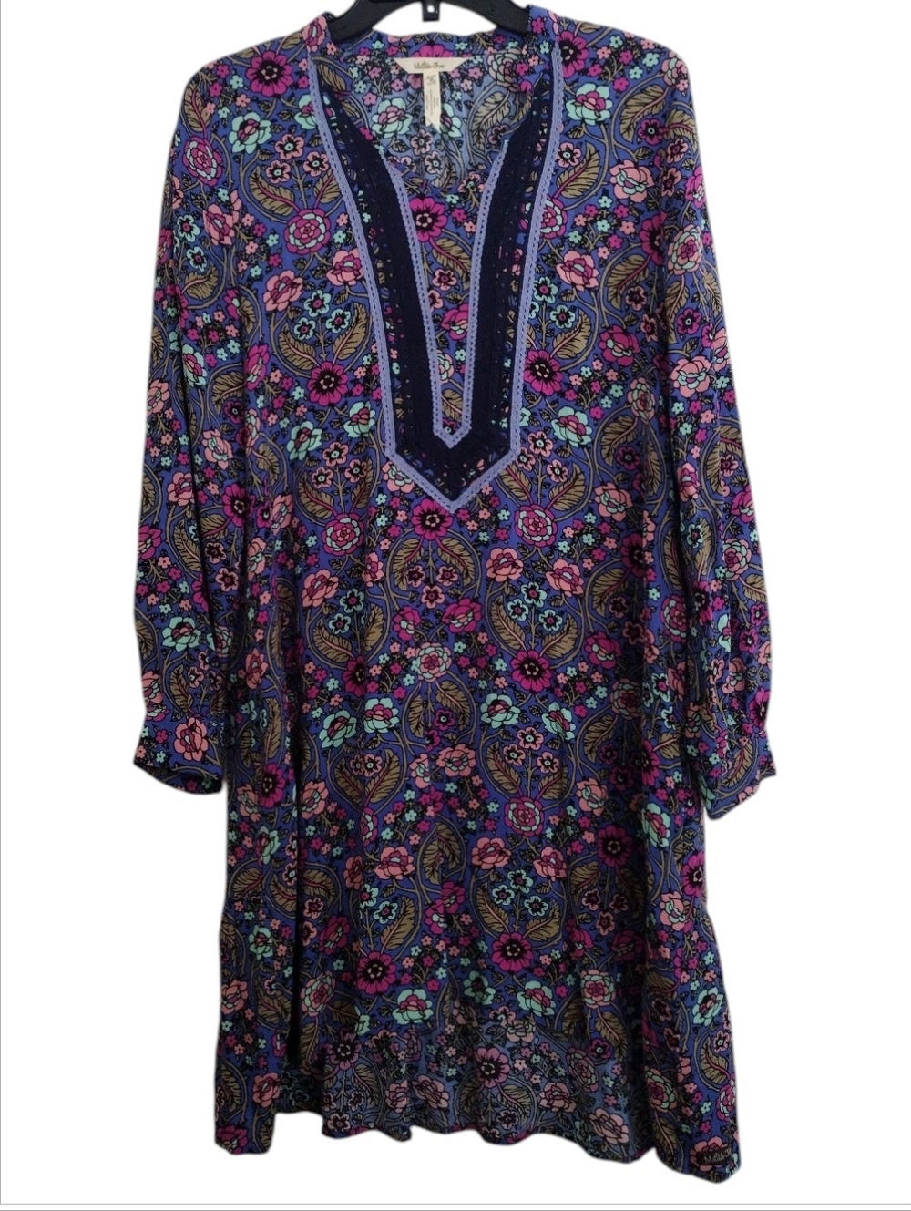 Matilda Jane Thoughts & Dreams Floral Paisley Embroidered Tunic Dress Medium